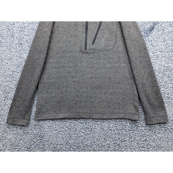 Toad & Co Outbound 1/4 Zip Sweater Mens LG Wool Blend Outdoor Hiking Golf Gray - Picture 4 of 11